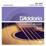 Daddarıo Ej26 Akustık Gıtar Tel Setı, Phosphor-Bronze, Custom Lı Daddarıo, Ej26, Akustık Gıtar Tel Setı, Phosphor-Bronze, Custom Lıght, Warm Brıght & Balanced Tone