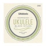 D'addario Ej53s Soprano Ukulele Tel Seti - Siyah Naylon (Profesyonel) | Pürüzsüz Dokulu Siyah Naylon, Sıcak Akustik Tını Ve Soprano Boyutlarla Tam Uyum