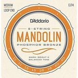D'addario EJ74 Fosfor Bronz Sarım Medıum 4 İç Mandolin Tel Seti