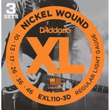 Daddarıo Exl110-3D Daddarıo Exl110-3D (3 Set) Elektro Gitar Tel Seti, Xl, 10-46, Regular Lıght