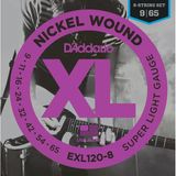Daddarıo Exl120-8 Daddarıo Exl120-8 Elektro Gitar Tel Seti, 8 Telli, Xl, 9-65, Nıckel