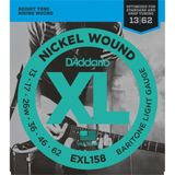 Daddarıo Exl158 Elektro Gitar Tel Seti, Xl, 13-62, 3rd Nıckel Woun Elektro Gitar Teli Set Elektrobarıtone Xl Lıte