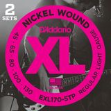 D'addario EXL170-5TP 5 Telli Xl 45-130 2 Set Bas Gitar Tel Seti