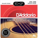 DADDARİO EXP17 COATED PHOSPHOR MEDİUM TAKIM TEL AKUSTİK GİTAR TELİ 013-056