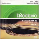 Daddario Ez890 Acoustic Guitar Akustik Gitar Teli 009-045