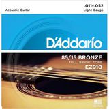 Daddarıo Ez910 Daddarıo Ez910 Akustik Gitar Tel Seti, 85/15 Bronze, Lıght