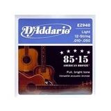 D'addario EZ940 12 String Light 010 Akustik Tel Set