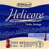 Daddario H313 Keman Tek Tel, Helicore, 4/4, D (Re), Medium