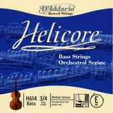 D'addario H614 Helicore Tek Kontrabas Mi (E) Teli (3/4) | Güçlü Alt Frekans Desteği Odaklanmış Rezonans Ve Dayanıklı Krom Sargı