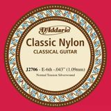 Daddarıo J2706 Klasik Gitar Tek Teli, Classıc Nylon, Normal Tensı D'addario's J2706 Concert Guitar StringNylonE6Thickness: 0.43Medium Tension