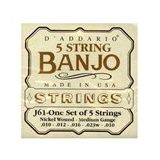 D'addario J61 Set Nikel Medium Tension Banjo Banço Tel
