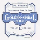 Daddario K420b5 Keman Tek Teli, Kaplan, Golden Spiral Solo, E-(Mi), Heavy