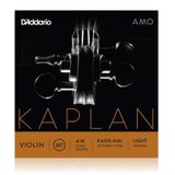 D'Addario Kaplan Amo keman telleri – komple set – KA310 4/4L – keman telleri – 4/4 ölçek, hafif gerilim