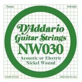 D'addario Nw030 Nickel Wound Elektro/Akustik Gitar Tek Teli - .030 (Aksesuar) | Yüksek Akort Kararlılığı, Korozyona Dayanıklı Ambalaj Ve Zengin Manyetik Tepki