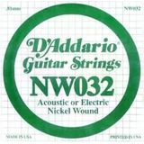 D'addario Nw032 Nickel Wound Elektro/Akustik Gitar Tek Teli - .032 (Aksesuar) | Standart Gerilim, Esnek Çalım Hissiyatı Ve Dayanıklı Çelik Çekirdek Yapısı
