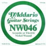 D'addario Nw046 Nickel Wound Elektro Ve Akustik Gitar Tek Teli - .046 (Aksesuar) | Standart E (Kalın Mi) Ölçüsü, Güçlü Ritim Performansı Ve Uzun Ömürlü Nikel Sargı