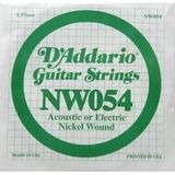 D'addario Nw054 Nickel Wound Elektro Ve Akustik Gitar Tek Teli - .054 (Aksesuar) | Sert Tansiyon, Düşük Akortlar (Drop Tuning) İçin Optimize Edilmiş Gerilim Ve Net Tanım