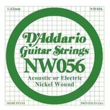 D'Addario NW056 Nickel Wound Elektro ve Akustik Gitar Tek Teli - .056 (Aksesuar) Ekstra Kalın Yapı, Maksimum Rezonans, Caz ve Ritim Gitar İçin Güçlü Çıkış Gücü