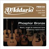 D'addario Pbb130 Phosphor Bronze Akustik Bas Gitar Tek Teli - .130 (Aksesuar) | 5 Telli Akustik Baslar İçin B Teli Veya Düşük Akort Uyumu, Derin Bas Tonları Ve Güçlü Projeksiyon