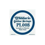 D'addario PL008 Plain Steel Elektro Tek Tel