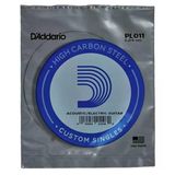 D'addario Pl011 Plain Steel Elektro Ve Akustik Gitar Tek Teli - .011 (Aksesuar) | Yüksek Karbonlu Çelik, Berrak Tizler, Üstün Mukavemet Ve Hem Elektro Hem Akustik Gitar Uyumu