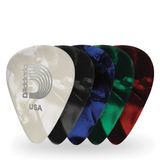 D'Addario Planet Waves 1CAP7-10 Kürek İnci Selüloit Çeşitleri İnci (Kırmızı, Yeşil, Mavi, Siyah, Beyaz) Standart Şekil Ekstra Ağır