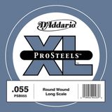 D'addario Psb055 Prosteels Bas Gitar Tek Teli - .055 (Profesyonel) | Paslanmaz Çelik Sargı, "Piano-Like" Süper Parlak Ton, Yüksek Manyetik Çıkış Ve Üstün Korozyon Direnci