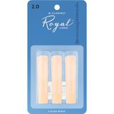 D'Addario RCB0320 Royal Bb Klarnet Kamışı No: 2.0 (Başlangıç/Eğitim) - 3'lü Paket | Deneme Paketi, Fransız Kesim (Filed)