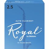 D'Addario RDB1025 Royal Alto Klarnet Kamışı No: 2.5 (Orta Seviye/Eğitim) - 10'lu Paket | Esnek Dosyalı Kesim, Tutarlı Ka