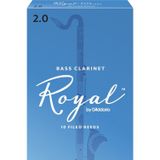 D'Addario REB1020 Royal Bas Klarnet Kamışı No: 2.0 (Başlangıç/Eğitim) - 10'lu Paket | Yumuşak Başlangıç Kamışı, Kolay Üf