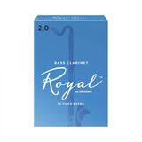 D'addario Reb1020 Royal Bas Klarnet Kamışı No: 2.0 (Başlangıç/Eğitim) - 10'Lu Paket | Yumuşak Başlangıç Kamışı, Kolay Üfleme Ve Net Artikülasyon