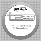 D'addario T4601 T2 Titanium 028 Hard Klasik Gitar Tek Tel