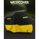 Daelim Dart 125 Uyumlu(Sarı-Siyah) Reflektörlü Motosiklet Brandası Motor Örtüsü - Topcase Uyumsuz