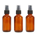 Daerzy Amber Cam Sprey Şişesi Siyah Mist 50ml 3'lü Paket Uçucu Kimyasal Parfüm Kabı