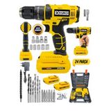 Daflong Brushless 58 V 5 Ah Çelik Şanzıman 10 Pilli Çift Akülü Darbeli Kırmızı Şarjlı Matkap