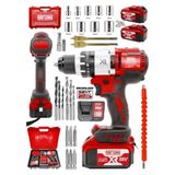 Daflong Brushless 58 V 5 Ah Çelik Şanzıman 10 Pilli Çift Akülü Darbeli Sarı Şarjlı Matkap