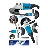 Daflong Büyük Boy 180Mm Taşlama Makinesi Metal Kesme Spiral Jet Taşı 180Mm Taş-Mavi