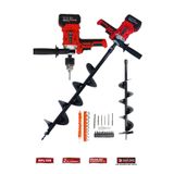 Daflong Premium 2 In 1 Set Şarjlı Bakır Sargılı Toprak Burgu Makinası+Şarjlı Matkap Aparatı DFL-105