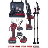DAFLONG PRO 10 PİLLİ 2.1M TELESKOPİK UZATMALI 2'Lİ 40MM BAĞ MAKASI+OTO YAĞLAMALI DAL BUDAMA DFL-252