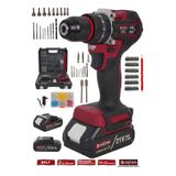 DAFLONG PRO 21V 130+ PARÇA ÇİFT AKÜLÜ ÇELİK MANDREN KÖMÜRSÜZ DARBELİ ŞARJLI MATKAP VİDALAMA DFL-7