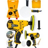 Daflong Tam Profesyonel 6 Kademe Devir Ayarlı 125 mm Zımpara Araba Pasta Cila Polisaj Makinesi-Sarı