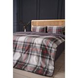 Dafne Moda Çift Kişilik %100 Pamuk Nevresim Takımı Gri Ekose - Antrasit - Gri - Beyaz - 200 x 220 cm