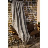 Dafne Moda Natürel Keten Koltuk Örtüsü Koltuk Şalı Gri - 170 x 210 cm