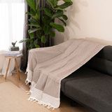 Dafne Moda Naturel Koltuk Örtüsü/şalı Açık Kahve - 170 x 210 cm - Açık Kahverengi