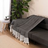 Dafne Moda Naturel Koltuk Örtüsü/şalı Siyah - 170 x 210 cm