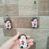 Dafniart 3 Lü Melek Şeklinde Biblo Ağaç Süsü 7 cm Beyaz,Kırmızı,Yeşil Beyaz,Kırmızı,Yeşil 7 cm
