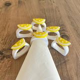 Dafniart 6 Lı Limon Dekorlu El Yapımı Peçete Yüzüğü Halkası Sofra Dekoru Limon Şeklinde Mutfak Sunum Dekoru 3-4 Çok Renkli Çok Renkli 3-4