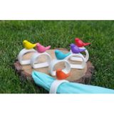 Dafniart 6 Lı Rengarenk Kuşlu Peçete Halkası 6-7cm Çok Renkli Çok Renkli 6-7cm