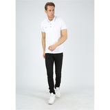Dafron Sport Polo Çizgili Yaka Beyaz Erkek T-shirt