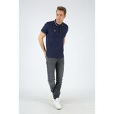 Dafron Sport Polo Çizgili Yaka Lacivert Erkek T-shirt